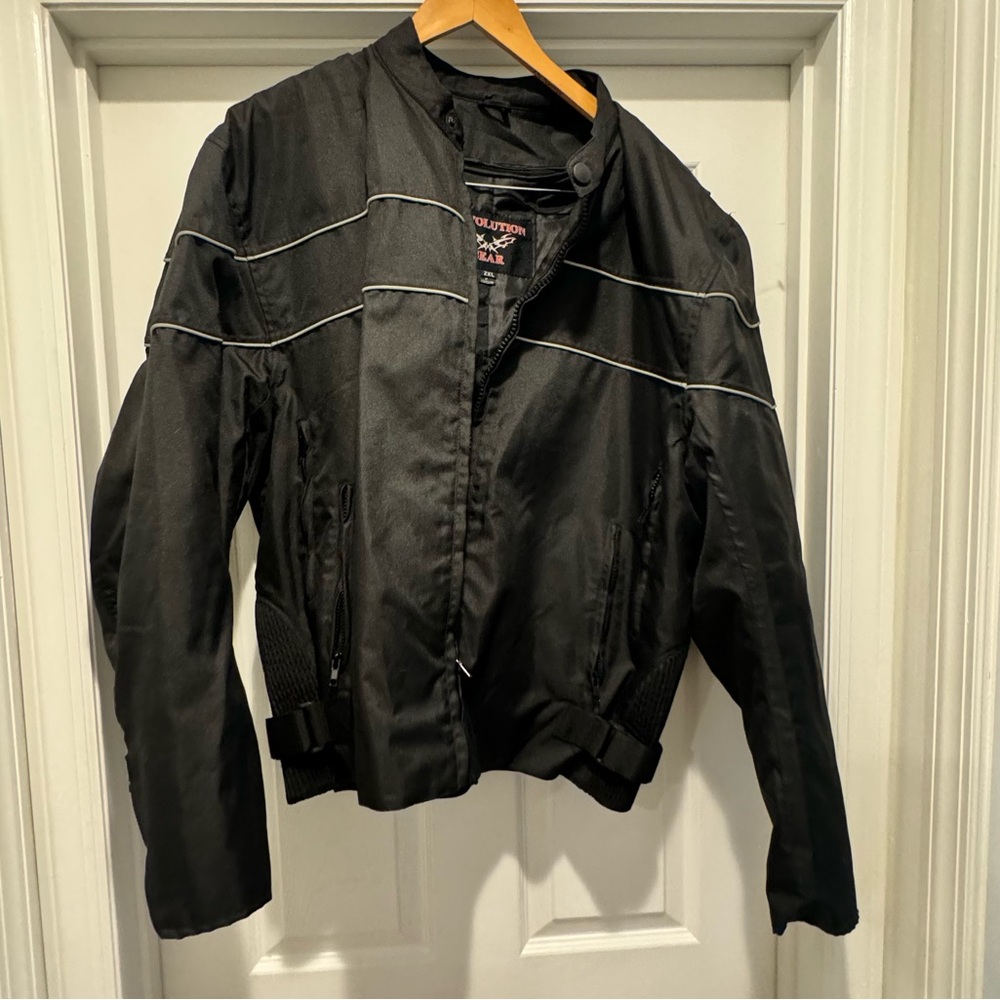 Revolution Gear black motorcycle jacket 2Xl